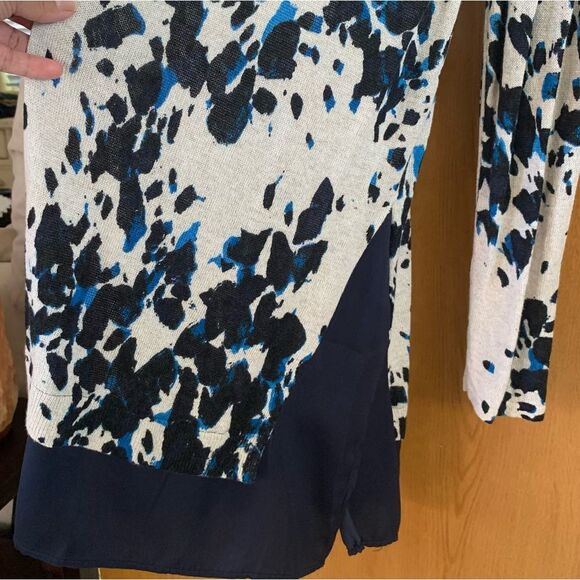 NIC+ZOE Positive Outlook Chiffon Trim Open Cardigan - Picture 9 of 10